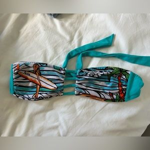 Ripcurl Heather Brown Bandeau Swim Top